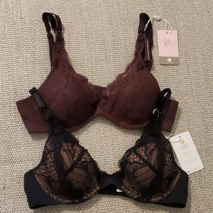 2 NWT Cake lingerie nursing maternity bras 34B